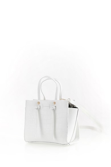 Bella Notte Beyaz Uzun Askılı Çok Şık Zarif Çanta 5007