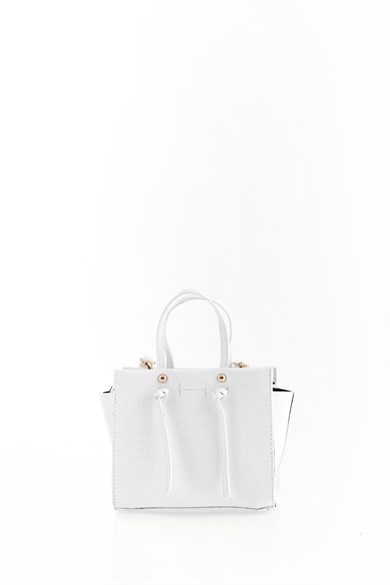 Bella Notte Beyaz Uzun Askılı Çok Şık Zarif Çanta 5007