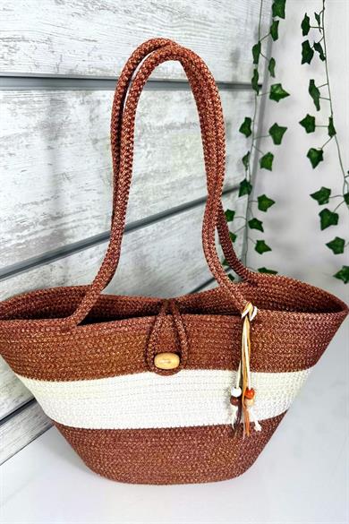 Bella Notte Light Brown Handmade Casual/Beach Bag 8014