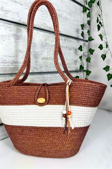Bella Notte Light Brown Handmade Casual/Beach Bag 8014