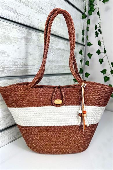 Bella Notte Light Brown Handmade Casual/Beach Bag 8014