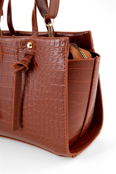 Bella Notte Açık Kahverengi Uzun Askılı Çok Şık Zarif Çanta 5007