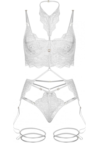 Bella Notte Белое Кружевное Сексуальное Белье Harnes 16018