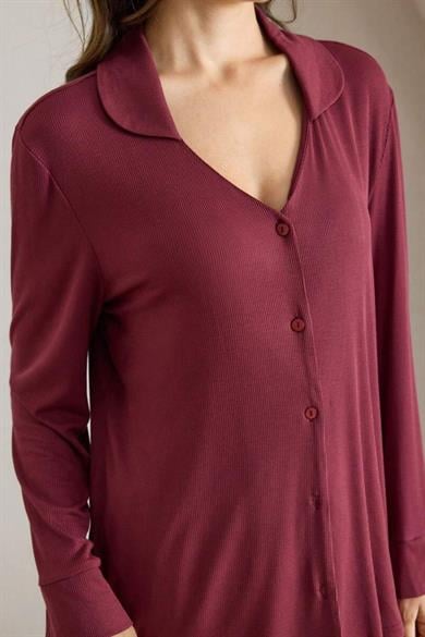 Bella Notte Bordo Sade Ama İhtişamlı Alt Üst Takım 77167