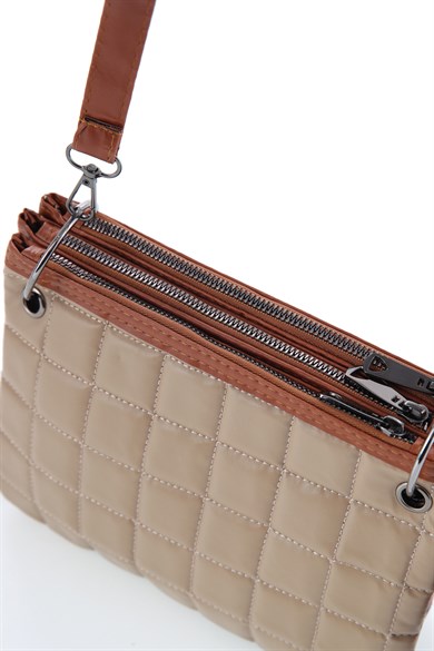 Bella Notte Çok Renkli Üç Fermuarlı Zarif Mini Çanta 5010