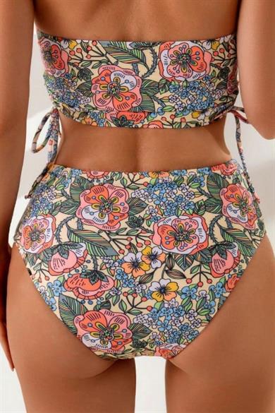 Bella Notte Çok Renkli Yüksel Bel Bikini Altı M-9029