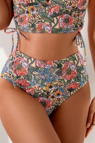 Bella Notte Çok Renkli Yüksel Bel Bikini Altı M-9029