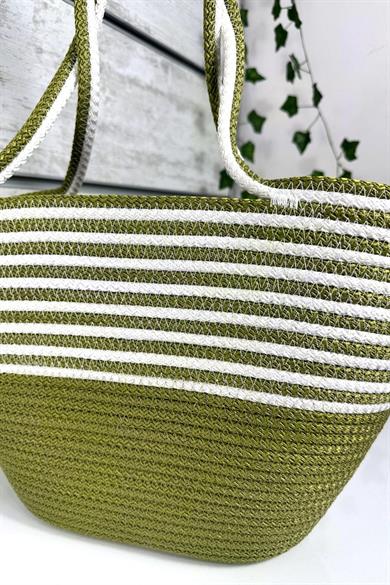 Bella Notte Pistachio Green Handmade Casual/Beach Bag 8006