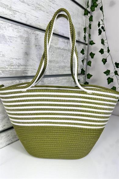 Bella Notte Pistachio Green Handmade Casual/Beach Bag 8006
