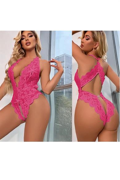 بيلا نوت فوشيا المنطقة الخاصة والظهر مفصلة بيبي دول ثوب نوم مثير 15064