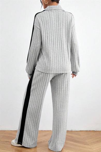 Bella Notte Gri Asaletin Siyah Zarafetle Buluştuğu Alt Üst Takım 77331