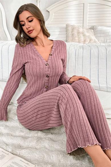 Bella Notte Gül Kurusu Evde Zarafet Şıklığı Alt Üst Takım 77328