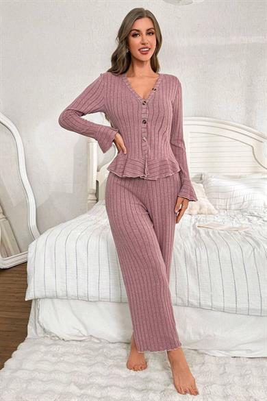 Bella Notte Gül Kurusu Evde Zarafet Şıklığı Alt Üst Takım 77328