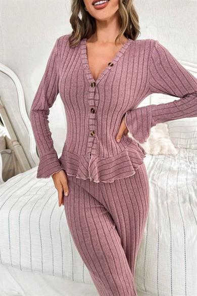 Bella Notte Gül Kurusu Evde Zarafet Şıklığı Alt Üst Takım 77328