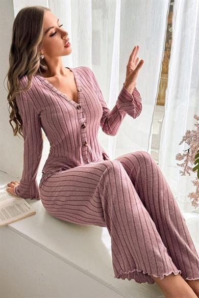 Bella Notte Gül Kurusu Evde Zarafet Şıklığı Alt Üst Takım 77328