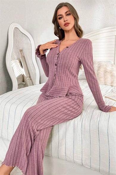 Bella Notte Gül Kurusu Evde Zarafet Şıklığı Alt Üst Takım 77328