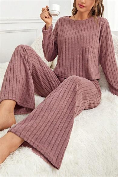 Bella Notte Gül Kurusu Pamuklu Pijama Takımı 7099