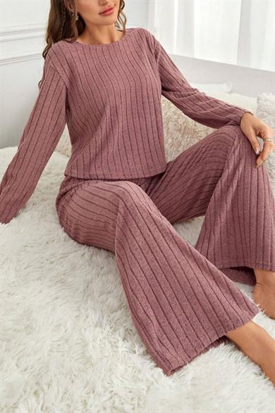 Bella Notte Gül Kurusu Pamuklu Pijama Takımı 7099