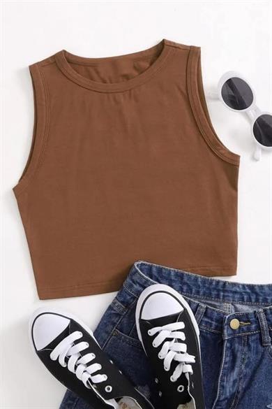 Bella Notte Brown Thick Strap Crop BN6572K