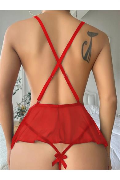 Bella Notte Red Very Sexy Elegant Very Stylish Nightgown 15048