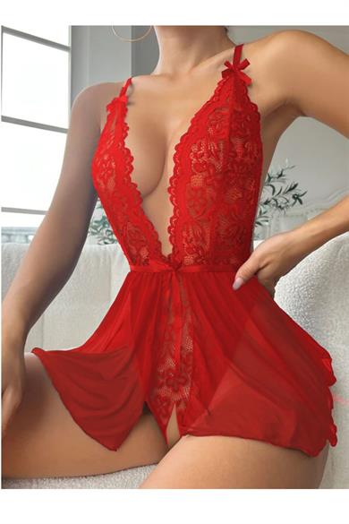 Bella Notte Red Very Sexy Elegant Very Stylish Nightgown 15048