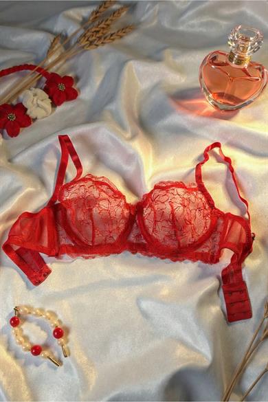 Bella Notte Kırmızı Sütyen Takımı 19024