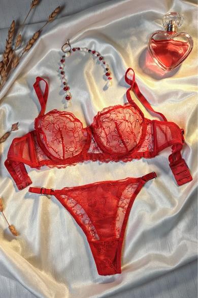 Bella Notte Kırmızı Sütyen Takımı 19024
