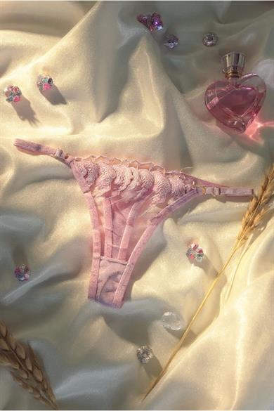 Bella Notte Lila İşlemeli Romantik Sütyen Takımı 19033