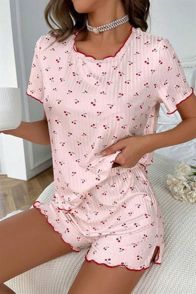 Bella Notte Pink Cherry Coolness Shorts Set 7534