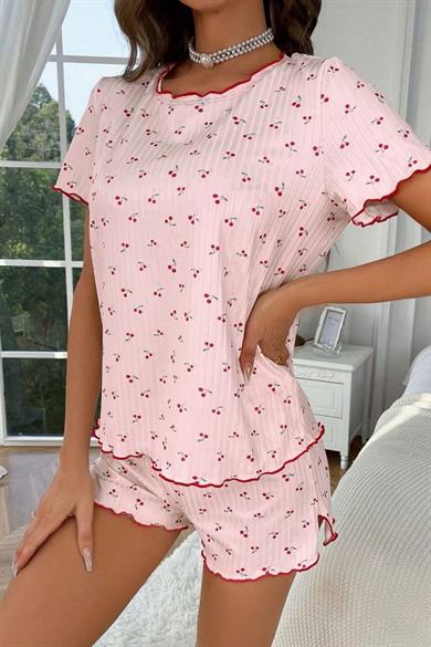 Bella Notte Pink Cherry Coolness Shorts Set 7534