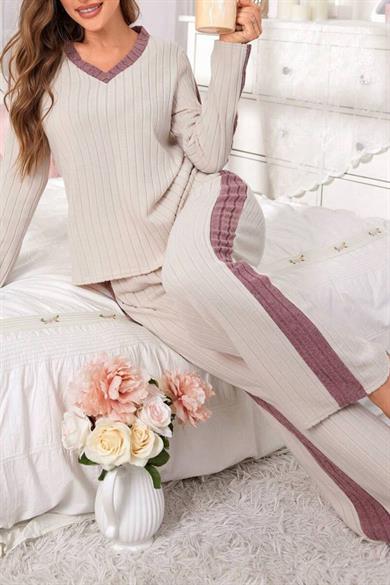 Bella Notte Pembe Pamuklu Pijama Takımı 77165