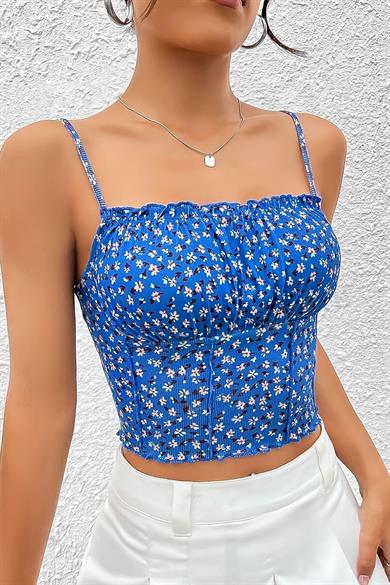 Bella Notte Saks Flower Garden Strappy Crop B-5504