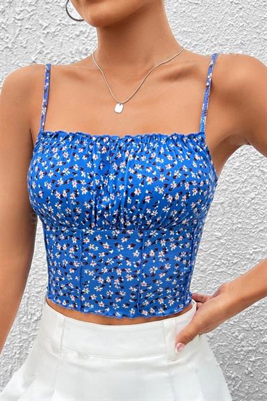 Bella Notte Saks Flower Garden Strappy Crop B-5504