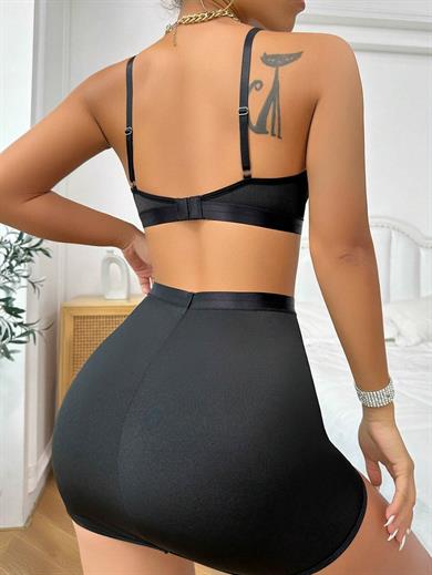 Bella Notte Black Lace Detail Lingerie Set PR2369