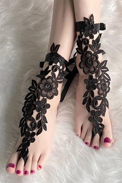 بيلا نوت إكسسوار القدم الدانتيل الأسود 1025