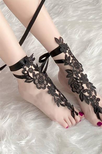 بيلا نوت إكسسوار القدم الدانتيل الأسود 1025