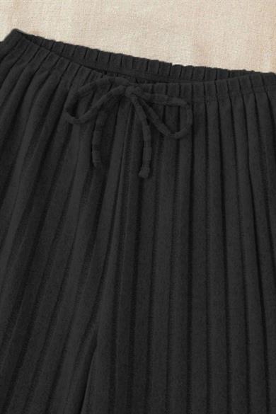 Bella Notte Siyah Fitilli Pamuklu Pijama Altı SYH-7199