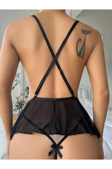 Bella Notte Black Very Sexy Elegant Very Stylish Nightgown 15047