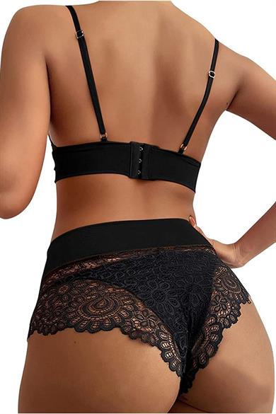 بيلا نوت أسود مثير جدا أنيق عالية الخصر السراويل مجموعة 18502