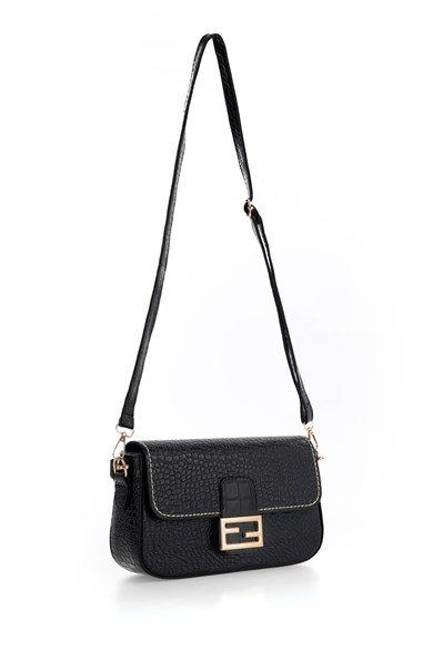 Bella Notte Siyah Uzun Askılı Zarif Mini Omuz Çantası 5006