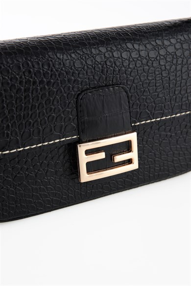 Bella Notte Siyah Uzun Askılı Zarif Mini Omuz Çantası 5006