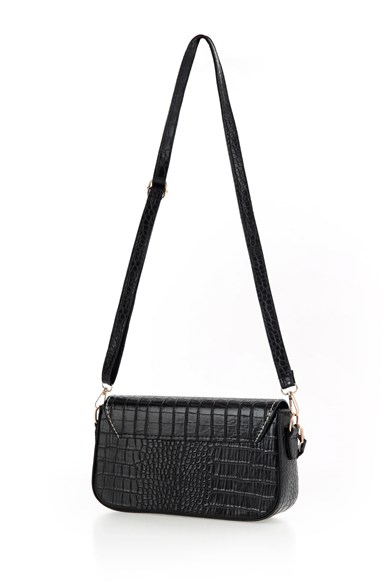 Bella Notte Siyah Uzun Askılı Zarif Mini Omuz Çantası 5006