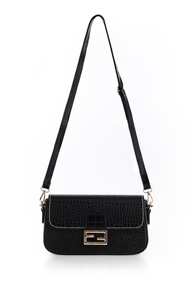 Bella Notte Siyah Uzun Askılı Zarif Mini Omuz Çantası 5006