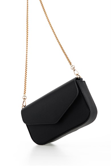 Bella Notte Siyah Uzun Zincirli Zarif Mini Omuz Çantası 5005