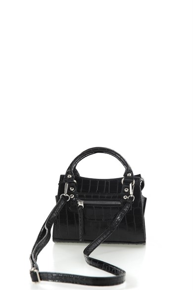 Bella Notte Siyah Yan Fermuarlı Zarif Mini Çanta 5009