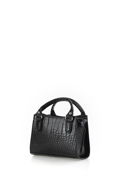 Bella Notte Siyah Yan Fermuarlı Zarif Mini Çanta 5009