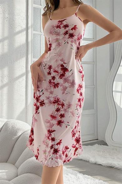 Bella Notte Dusty Pink Sakura Beauty Midi Length Nightgown 15729