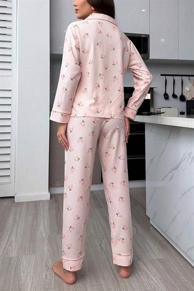Bella Notte Dusty Pink Pyjama Set 7039