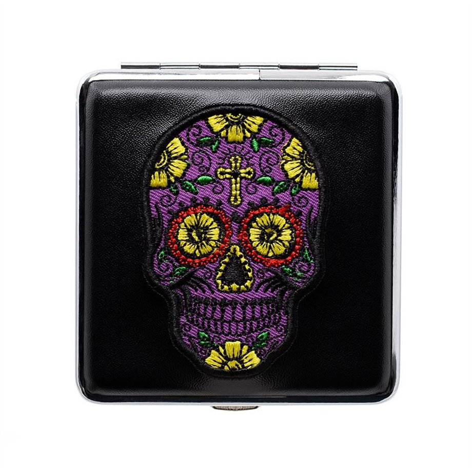 Atomic German Skull Deri Kısa Sigara Tabakası Mor 20li