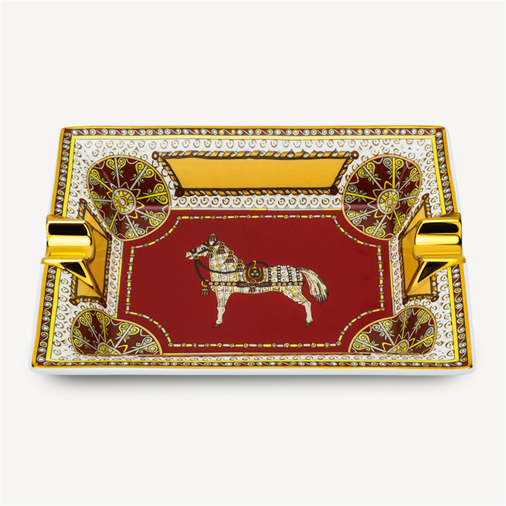 Aztec Horse Gold Mosaic Porselen Puro Küllüğü 2li
